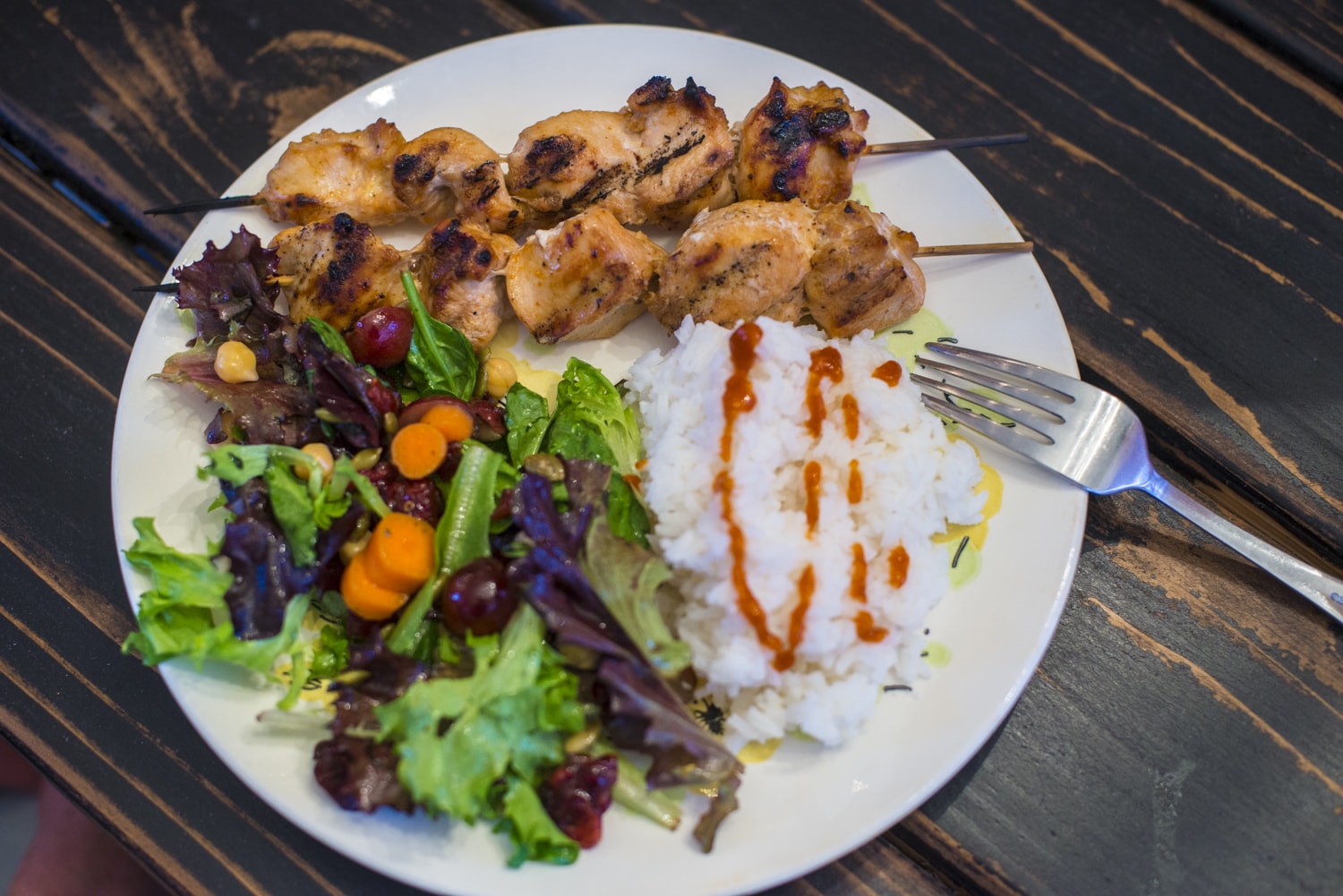 Sweet & Spicy Chicken Skewers and Healthier Chocolate Brownie Recipe